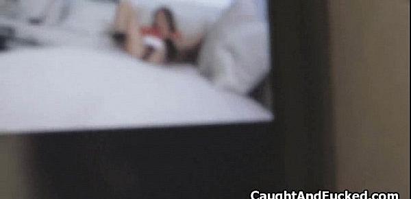  Maid caught masturbating on hidden cam